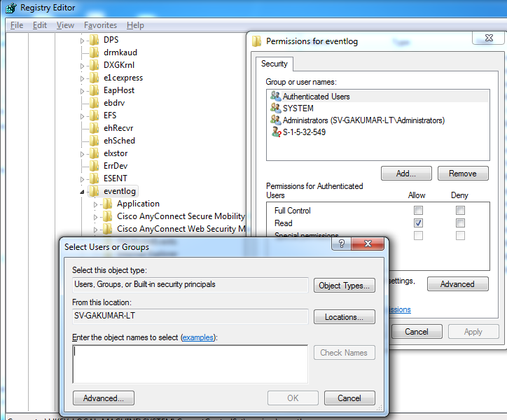 EventLogPermission